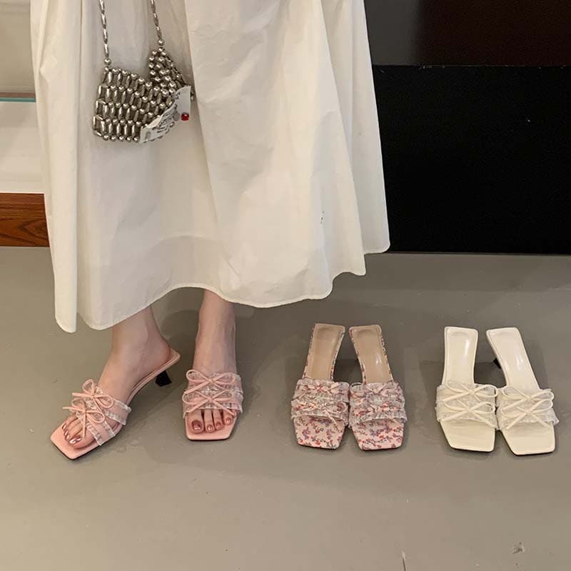 Blød Slingback med Snøre — billede 1