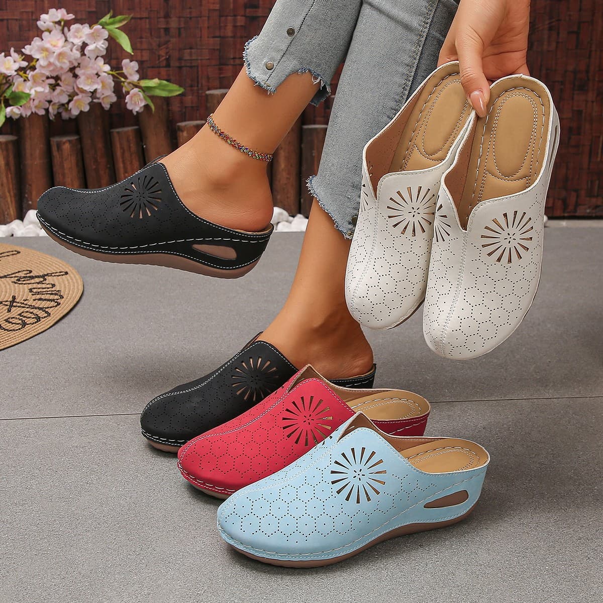 Chic Slip-on med Snøre — billede 1